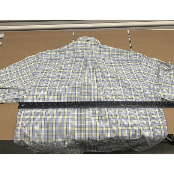 Alan Flusser Men's Long Sleeve Multicolor Plaid Button Down Dress Shirt, L - Picture 6 of 8